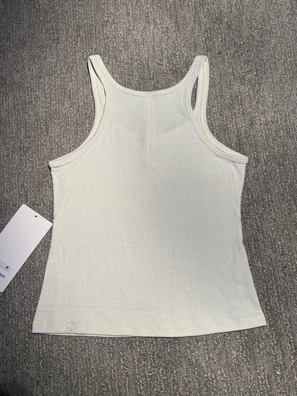 lululemon athletica Light Cream Ribbed Racerback Tank - Picture 4 of 5